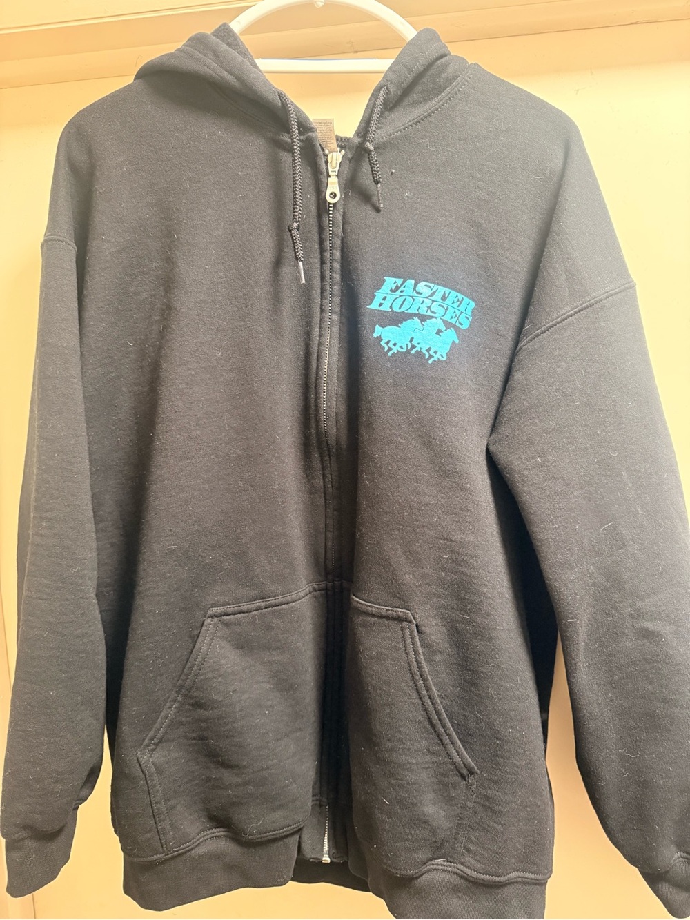 Faster Horses Black Zip-Up Hoodie  XL